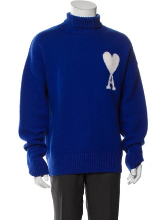 AMI Virgin Wool Graphic Print Pullover