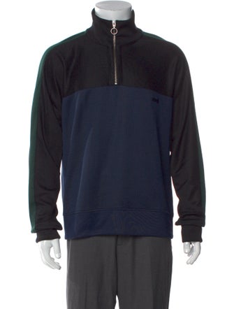 AMI Colorblock Pattern Turtleneck Sweatshirt