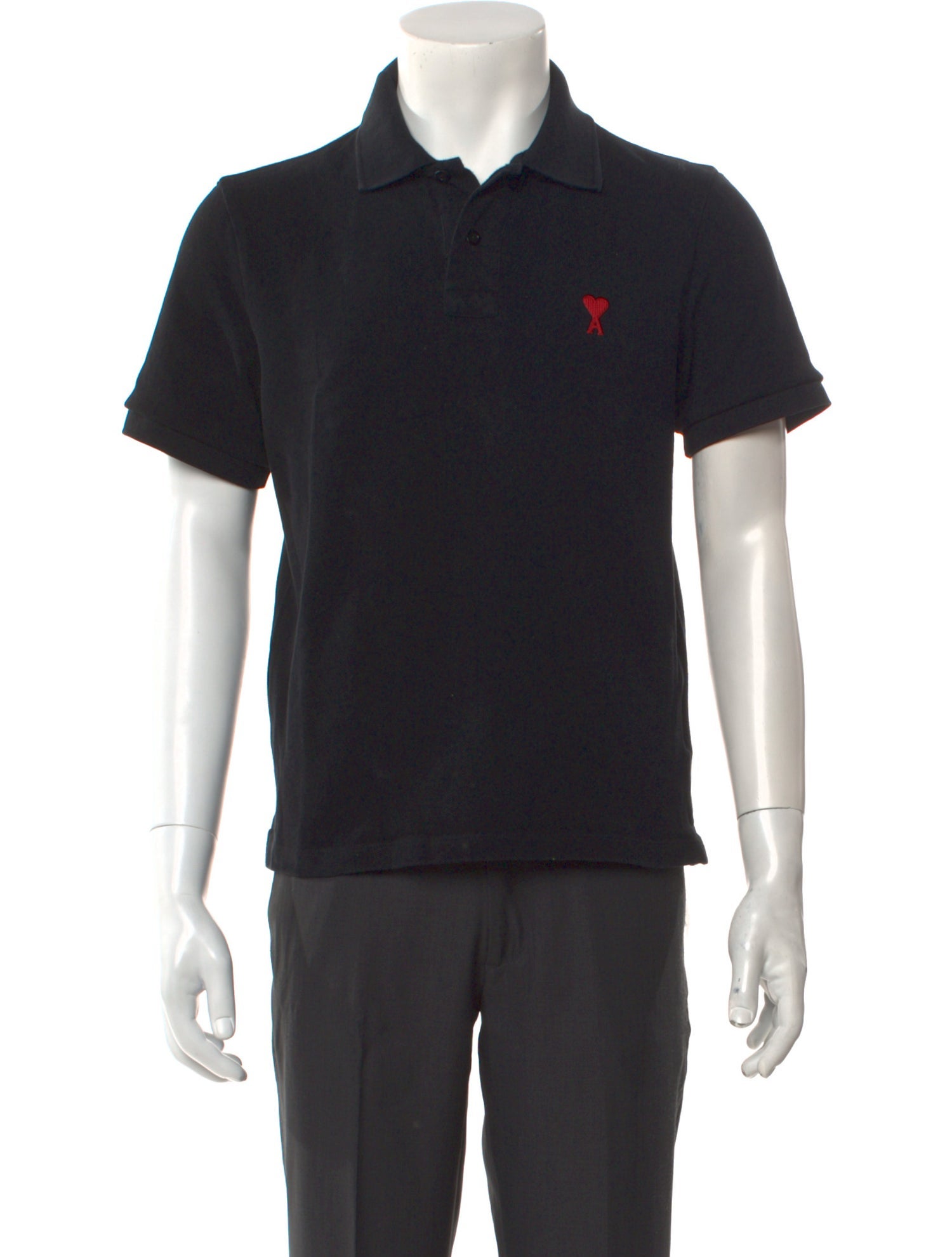 AMI Crew Neck Short Sleeve Polo Shirt