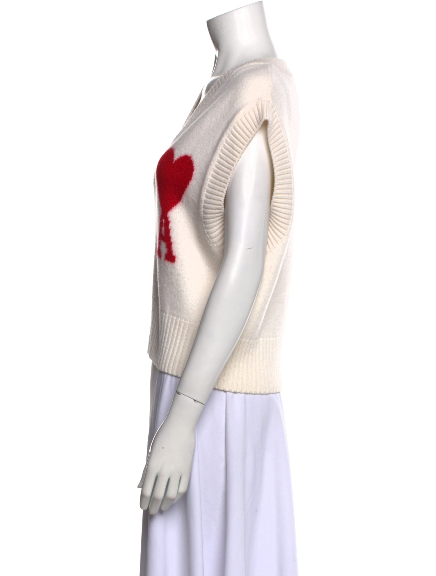 AMI Virgin Wool Graphic Print Sweater