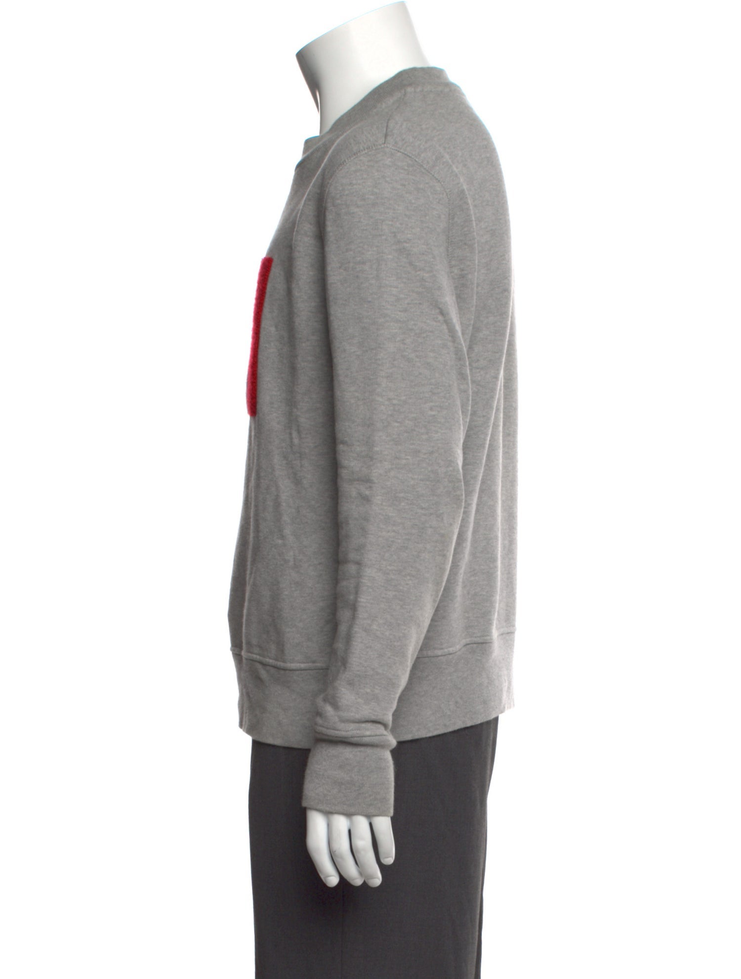 AMI Graphic Print Crew Neck Pullover