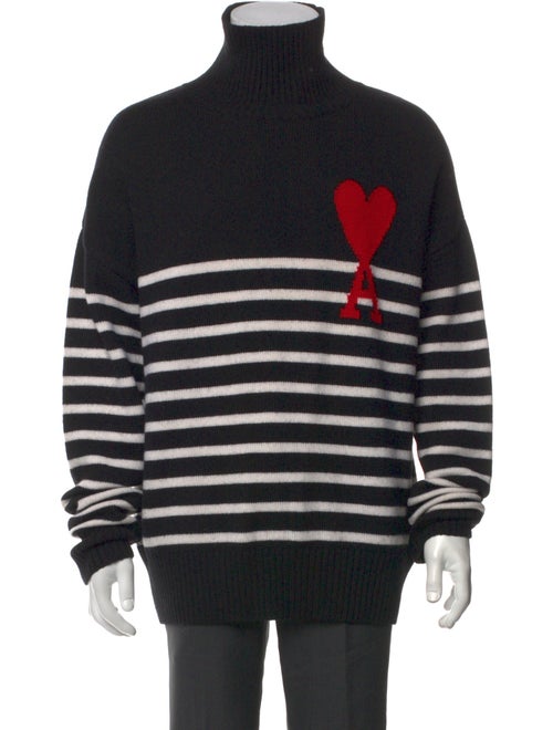 AMI Wool Striped Pullover