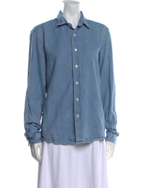 AMI Long Sleeve Button-Up Top