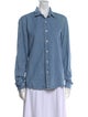 AMI Long Sleeve Button-Up Top