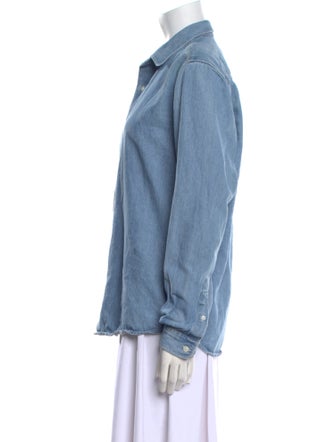 AMI Long Sleeve Button-Up Top