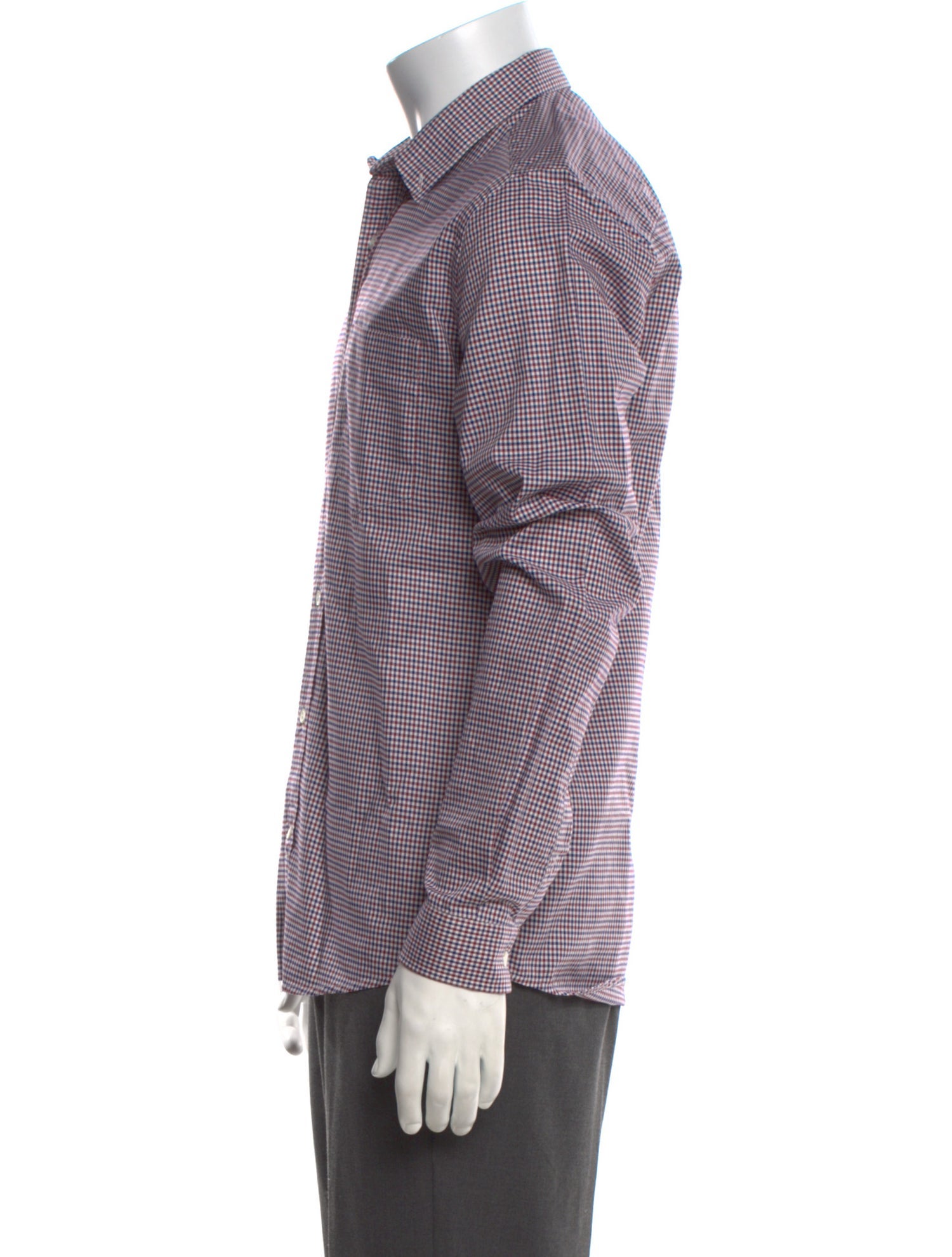 AMI Plaid Print Long Sleeve Shirt