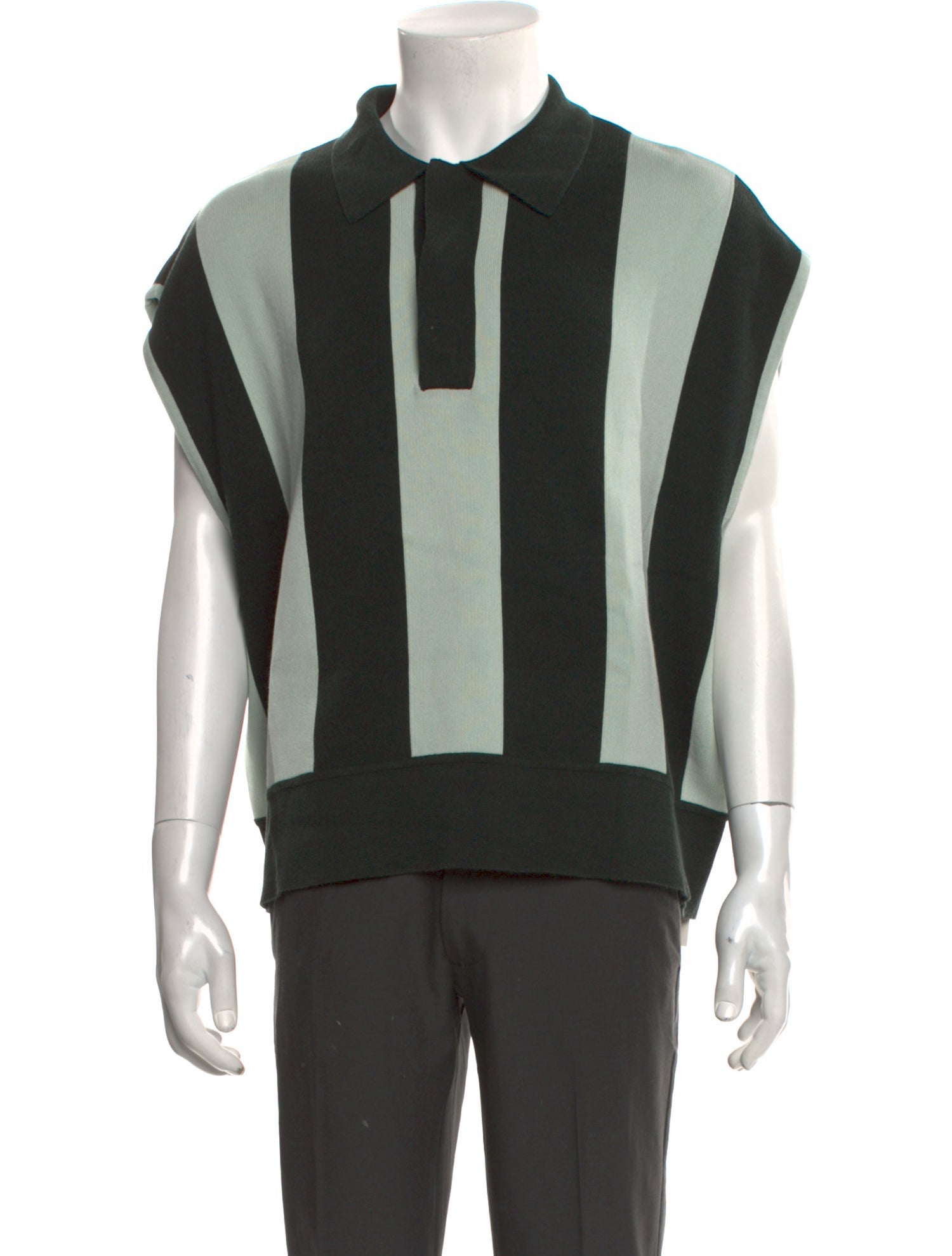 AMI Striped Sleeveless Shirt