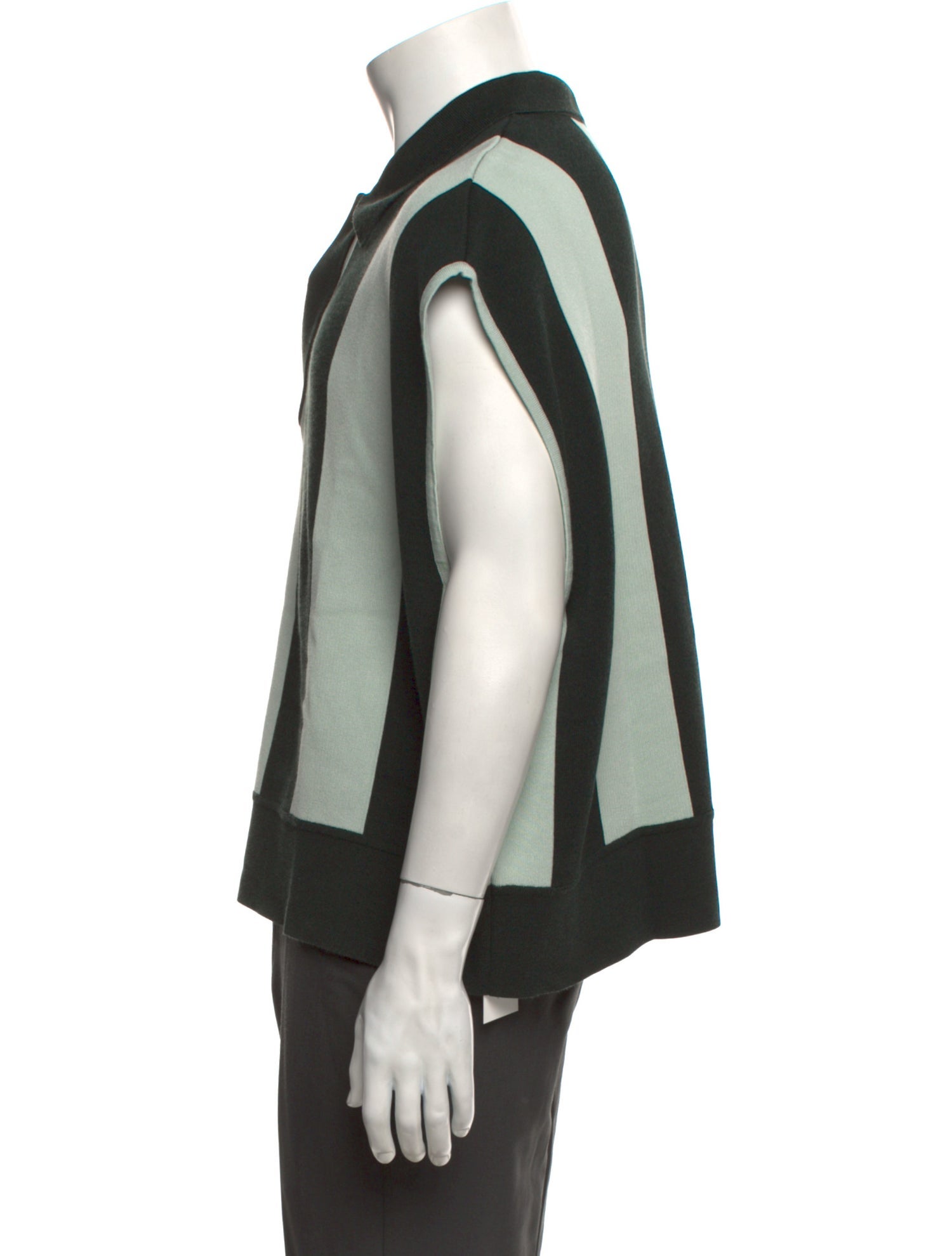 AMI Striped Sleeveless Shirt