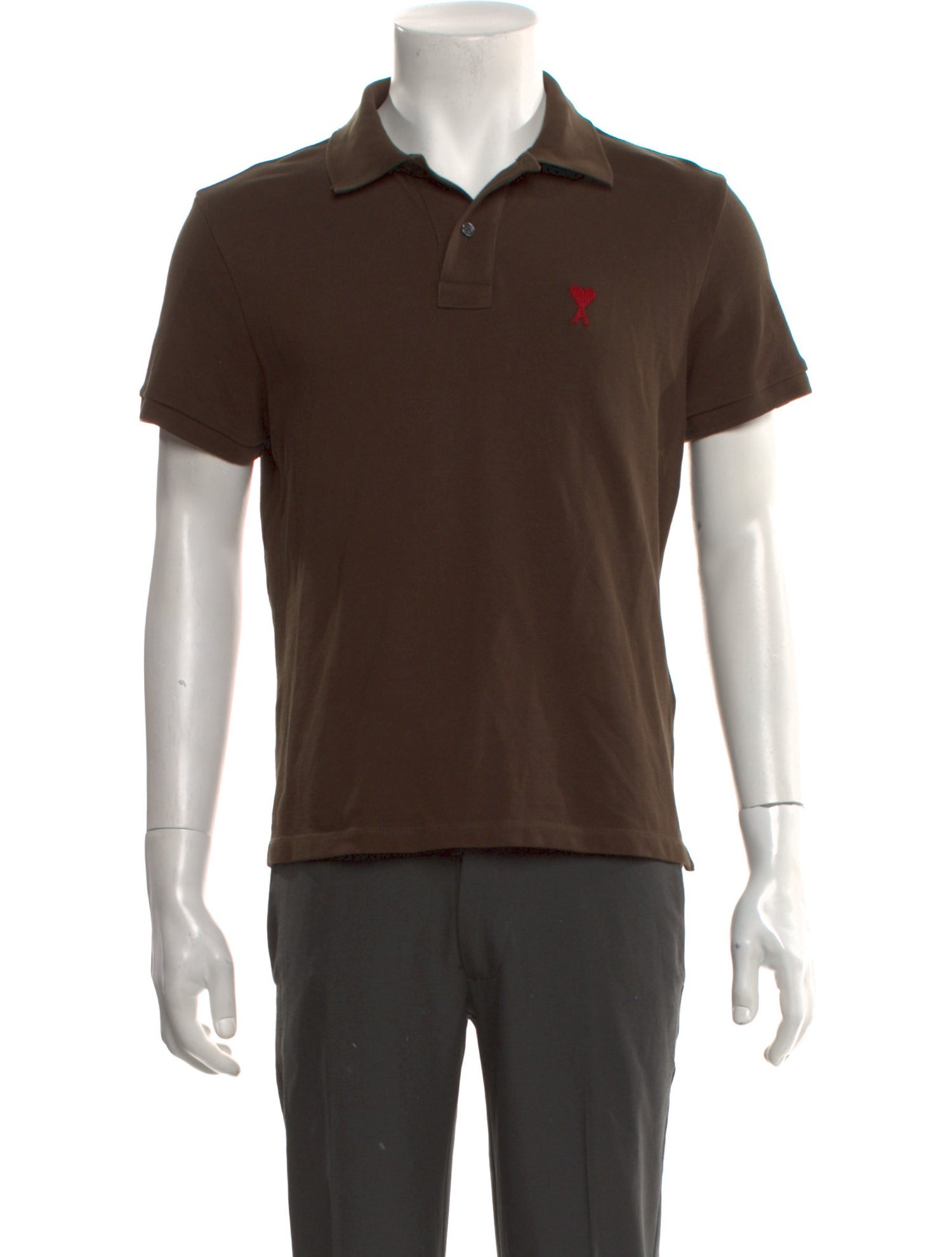 AMI Collar Short Sleeve Polo Shirt