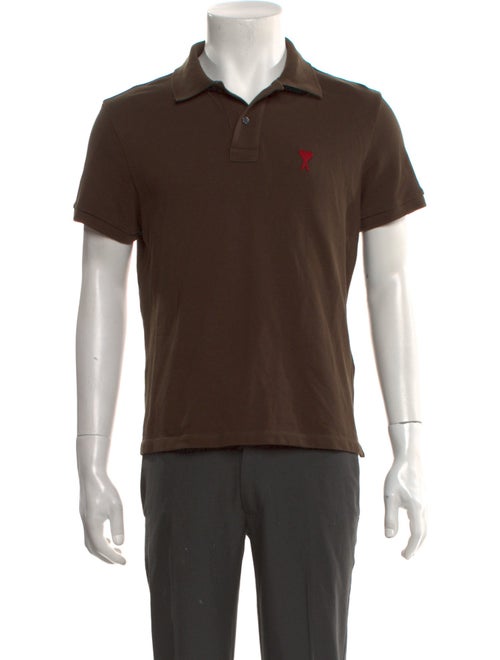 AMI Collar Short Sleeve Polo Shirt