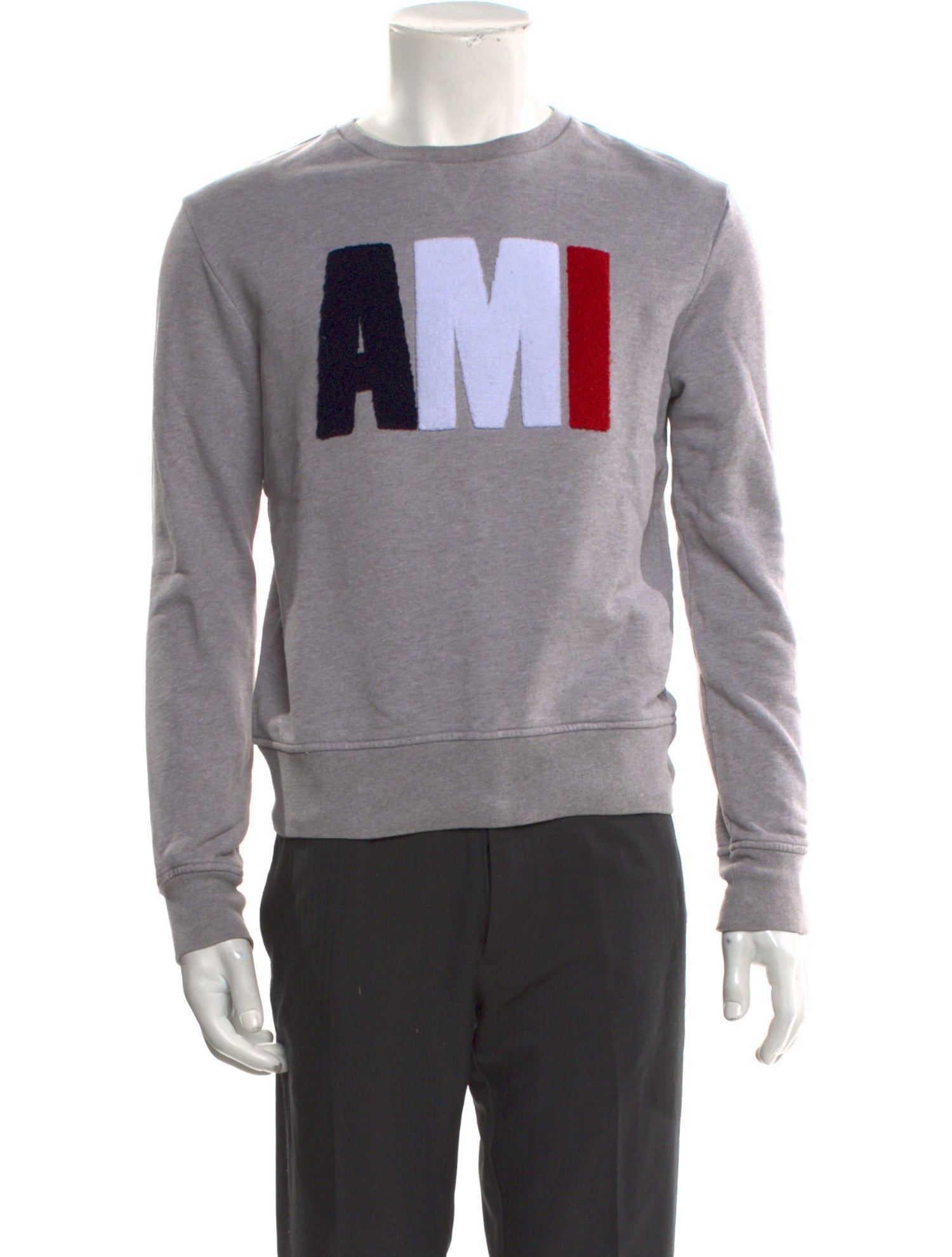AMI Graphic Print Crew Neck Sweatshirt