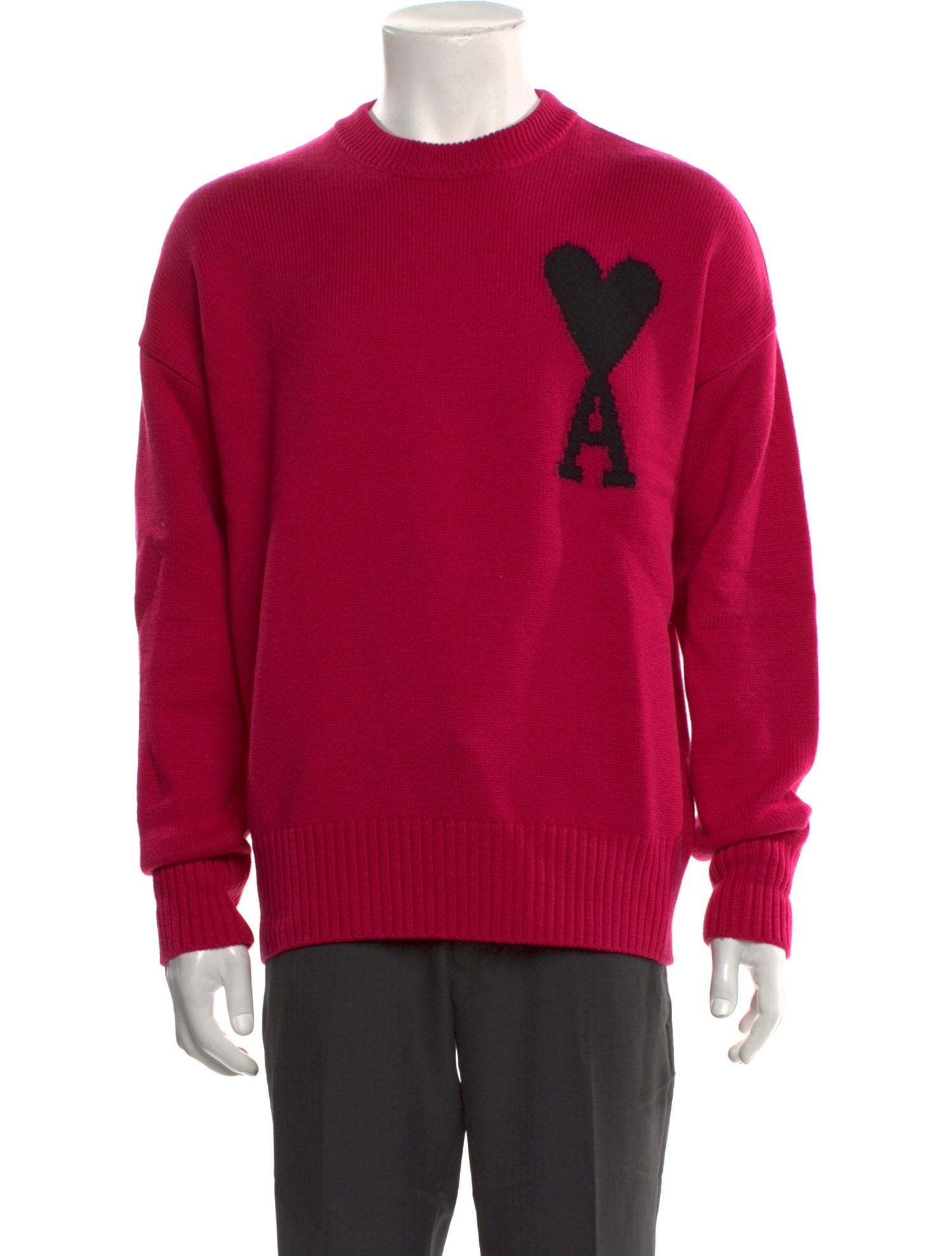 AMI Virgin Wool Graphic Print Pullover