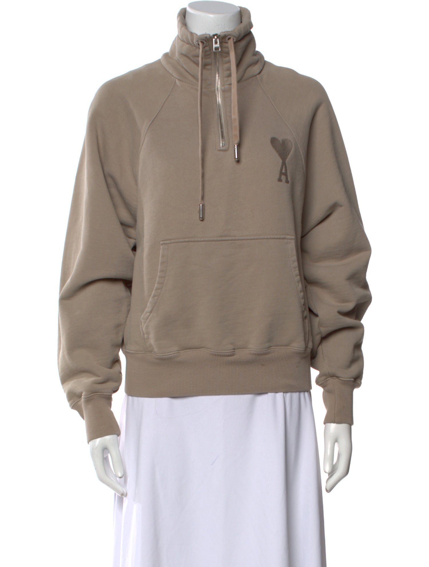 AMI Mock Neck Long Sleeve Sweatshirt