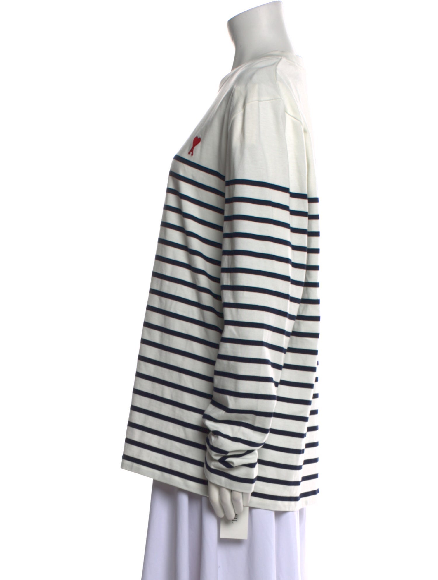 AMI Striped Crew Neck T-Shirt