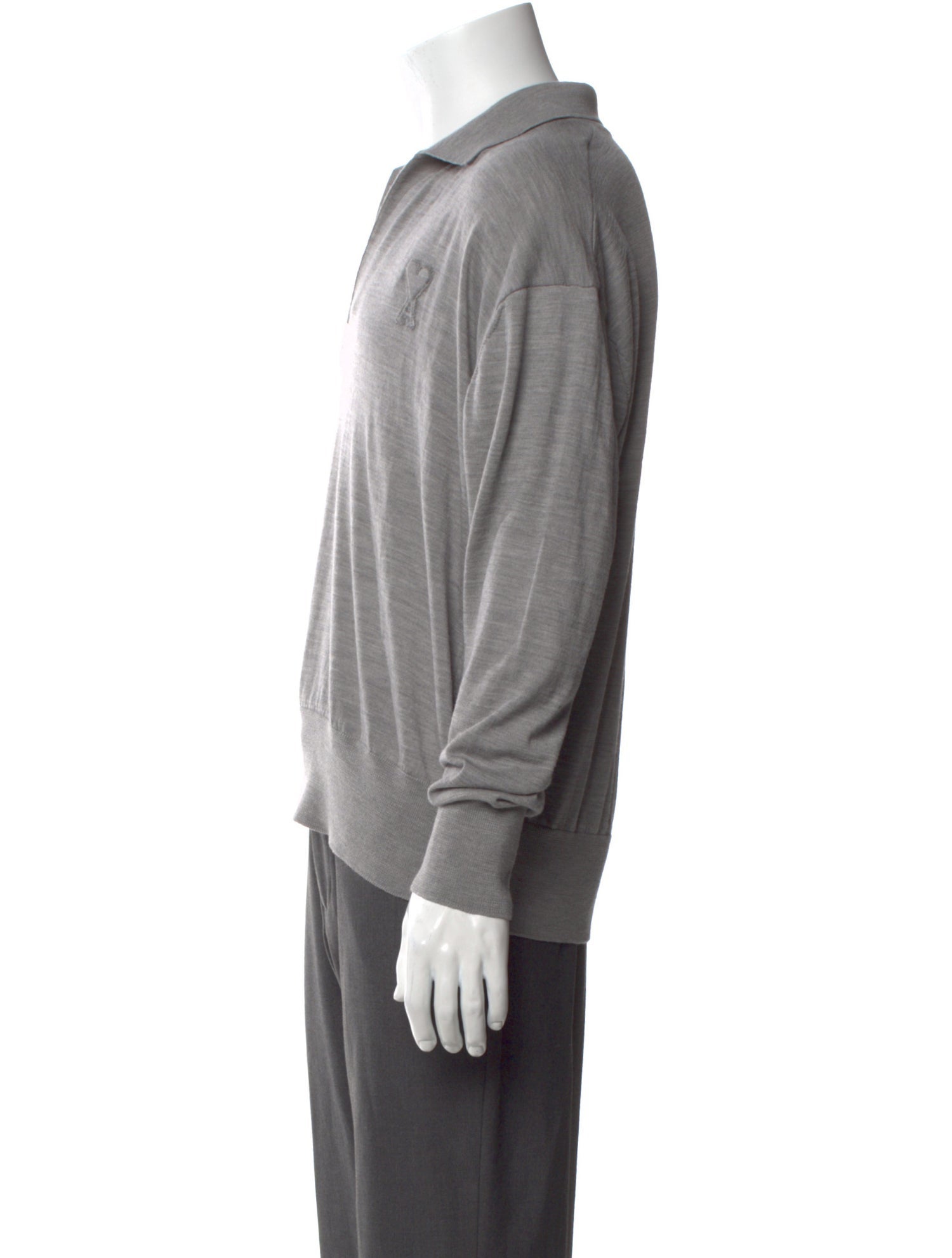 AMI Merino Wool Long Sleeve Shirt