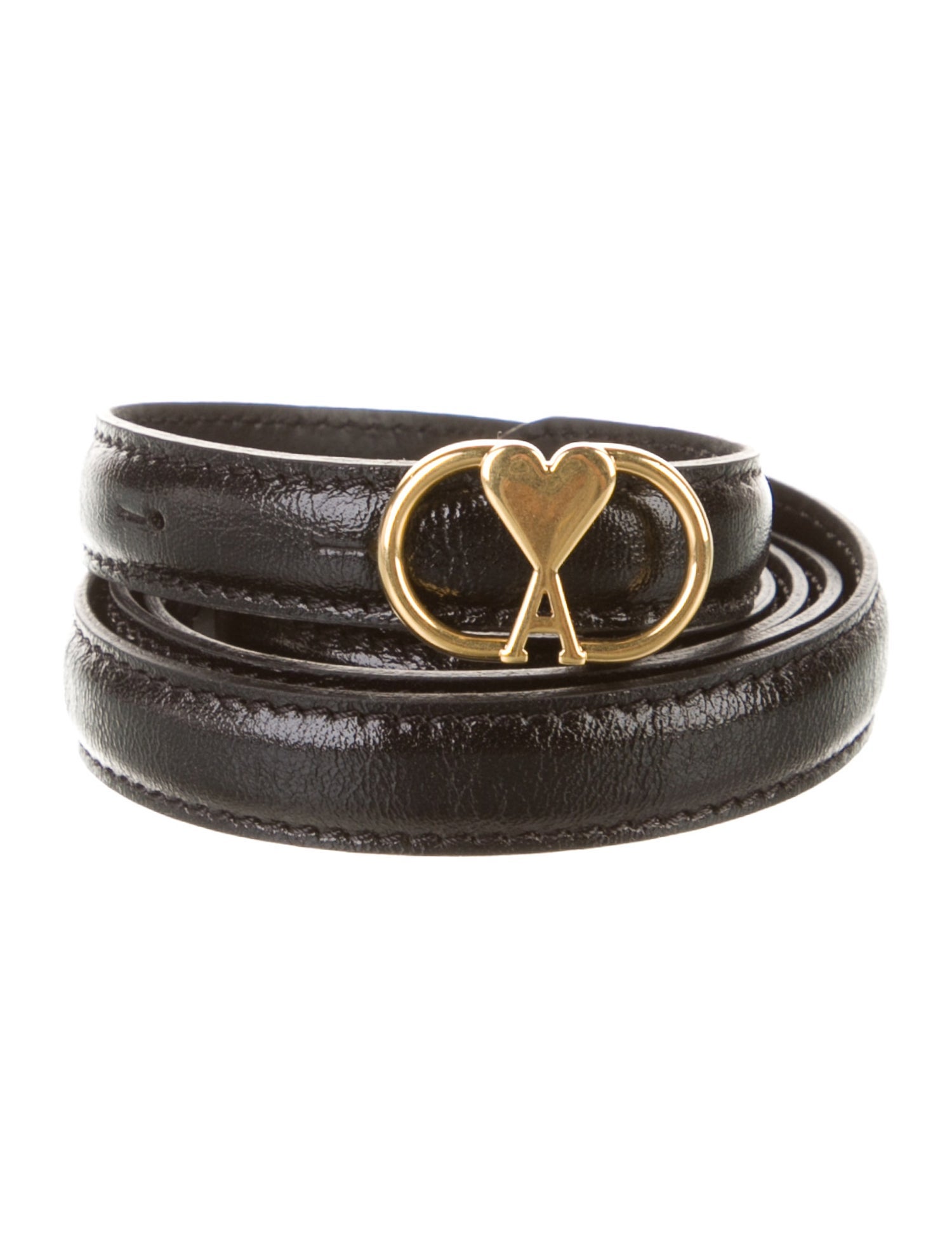 AMI Skinny Leather Belt w/ Tags