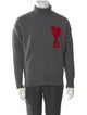 AMI Virgin Wool Graphic Print Pullover