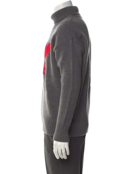 AMI Virgin Wool Graphic Print Pullover