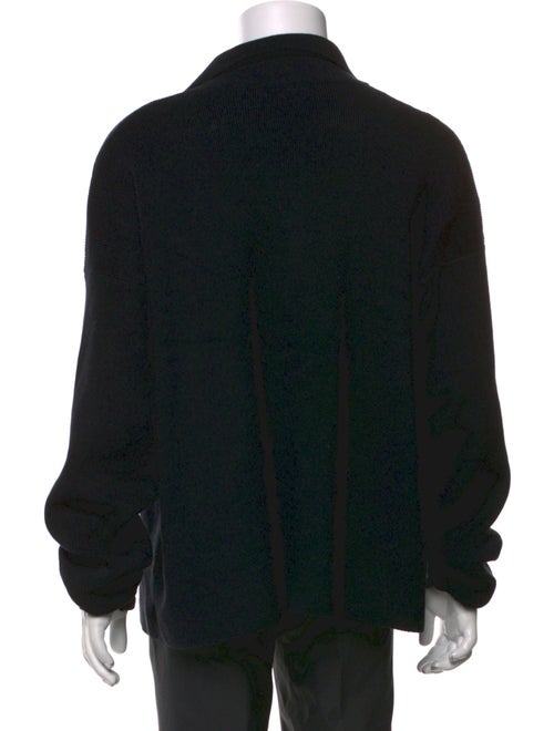 AMI V-Neck Long Sleeve Polo Sweater