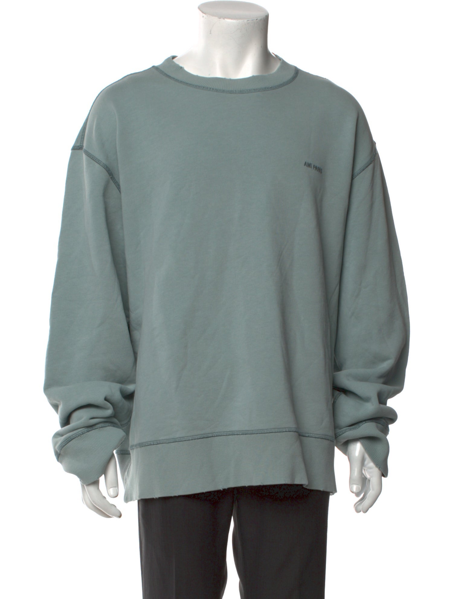 AMI Graphic Print Crew Neck Sweatshirt