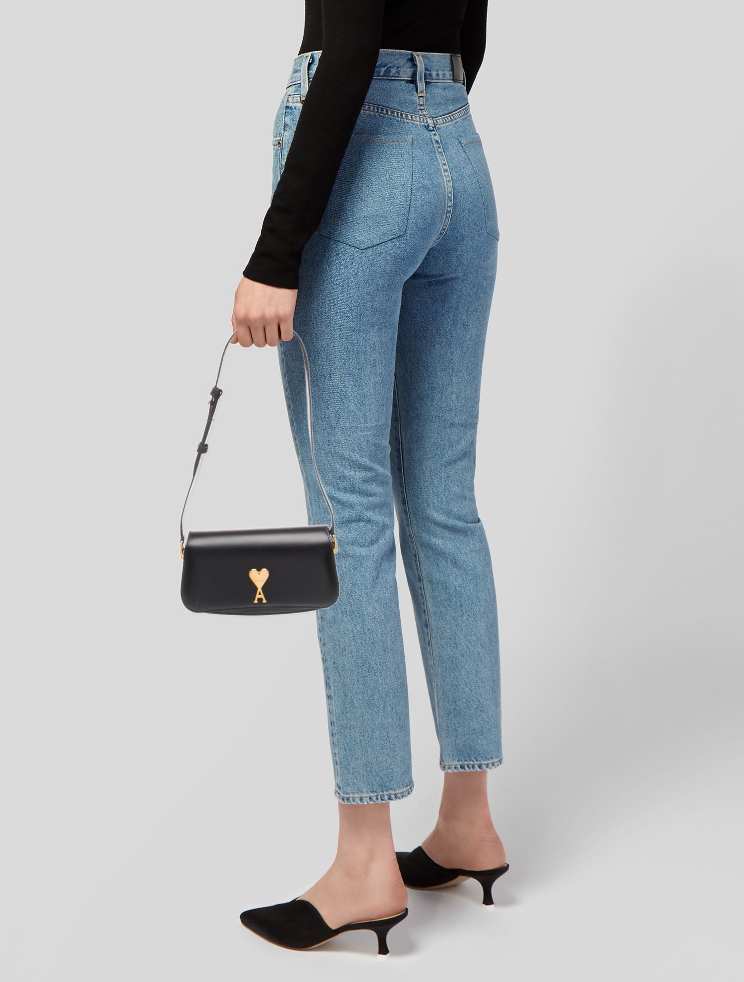 AMI Leather Shoulder Bag