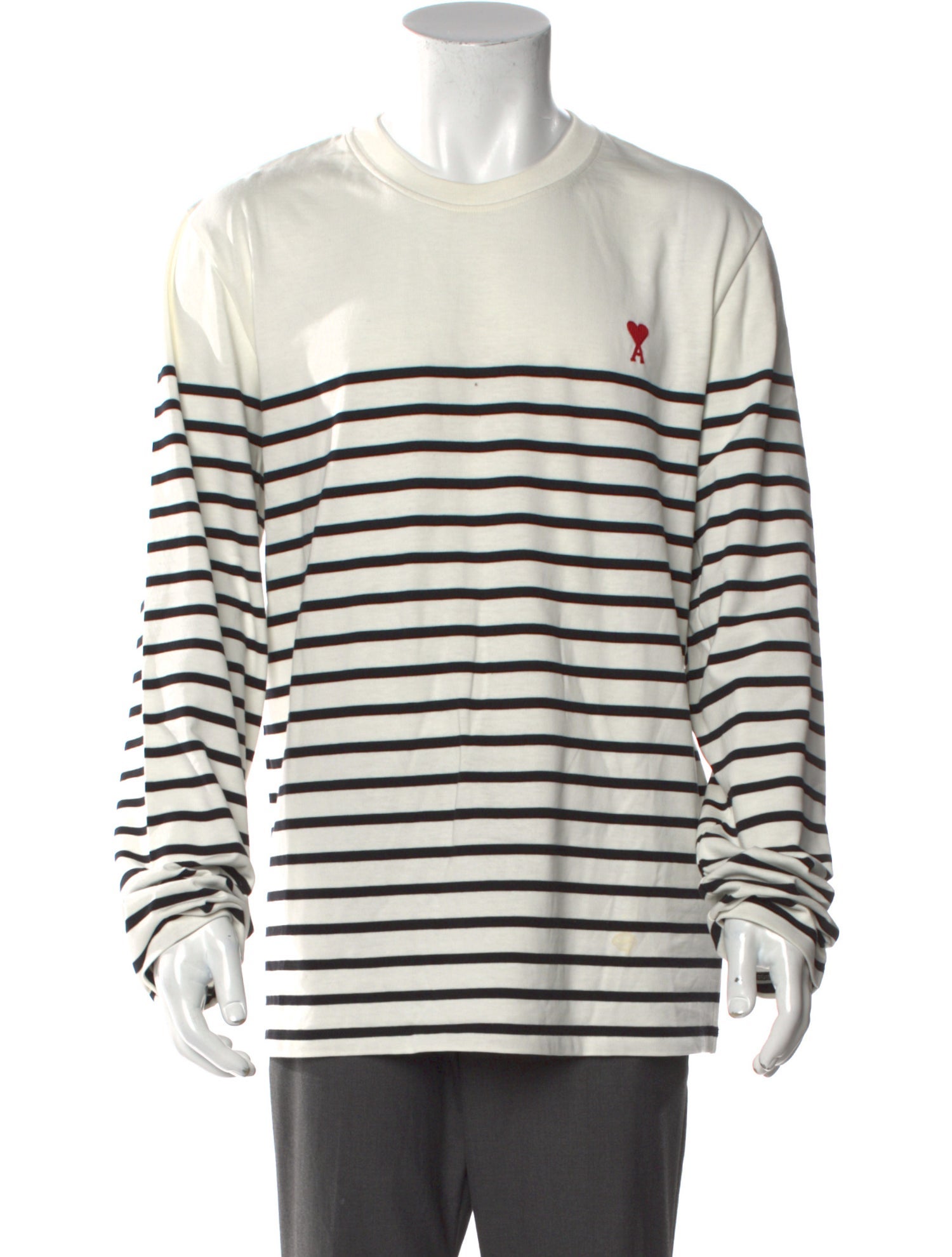 AMI Striped Crew Neck T-Shirt