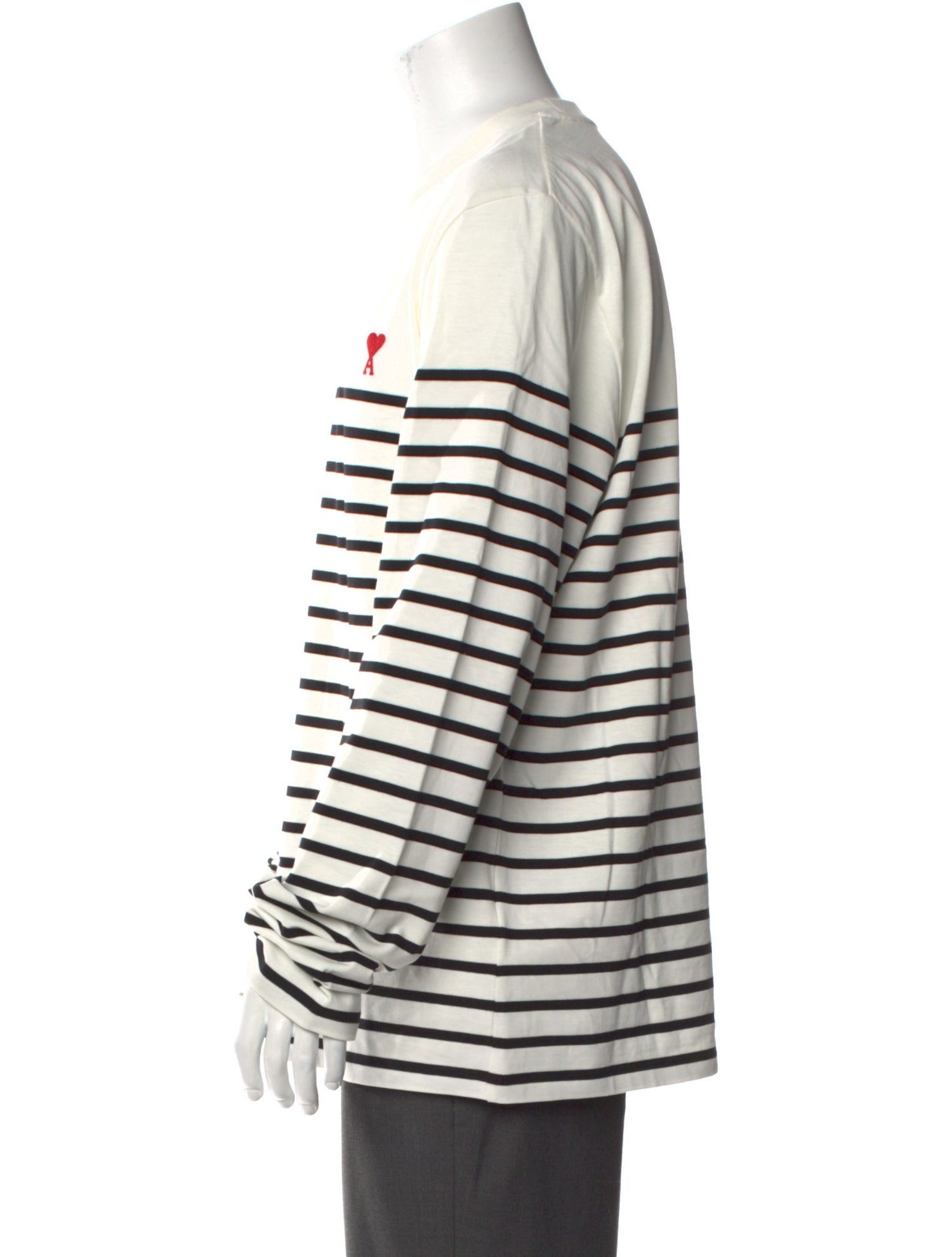 AMI Striped Crew Neck T-Shirt