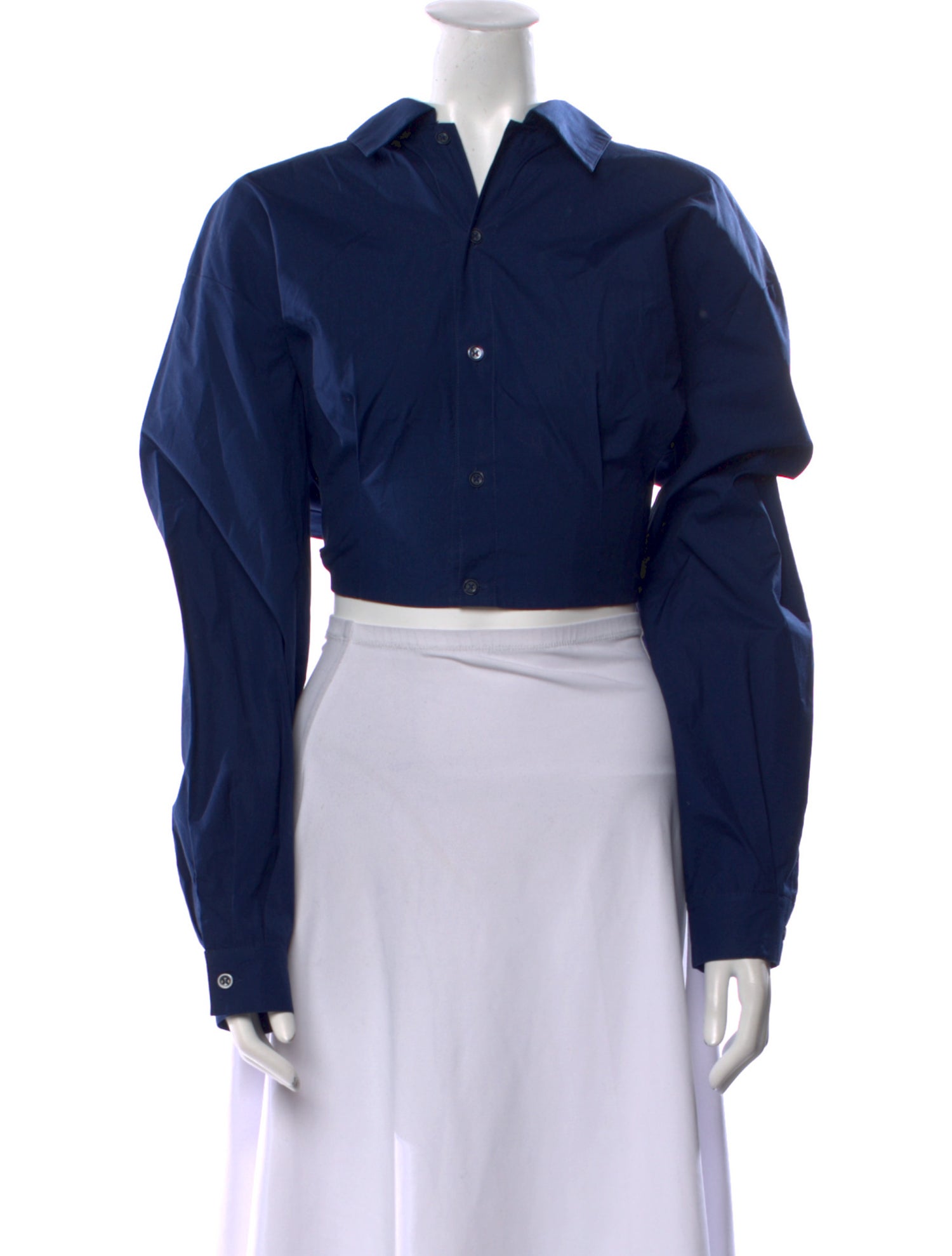 AMI Long Sleeve Crop Top