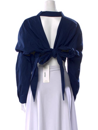 AMI Long Sleeve Crop Top