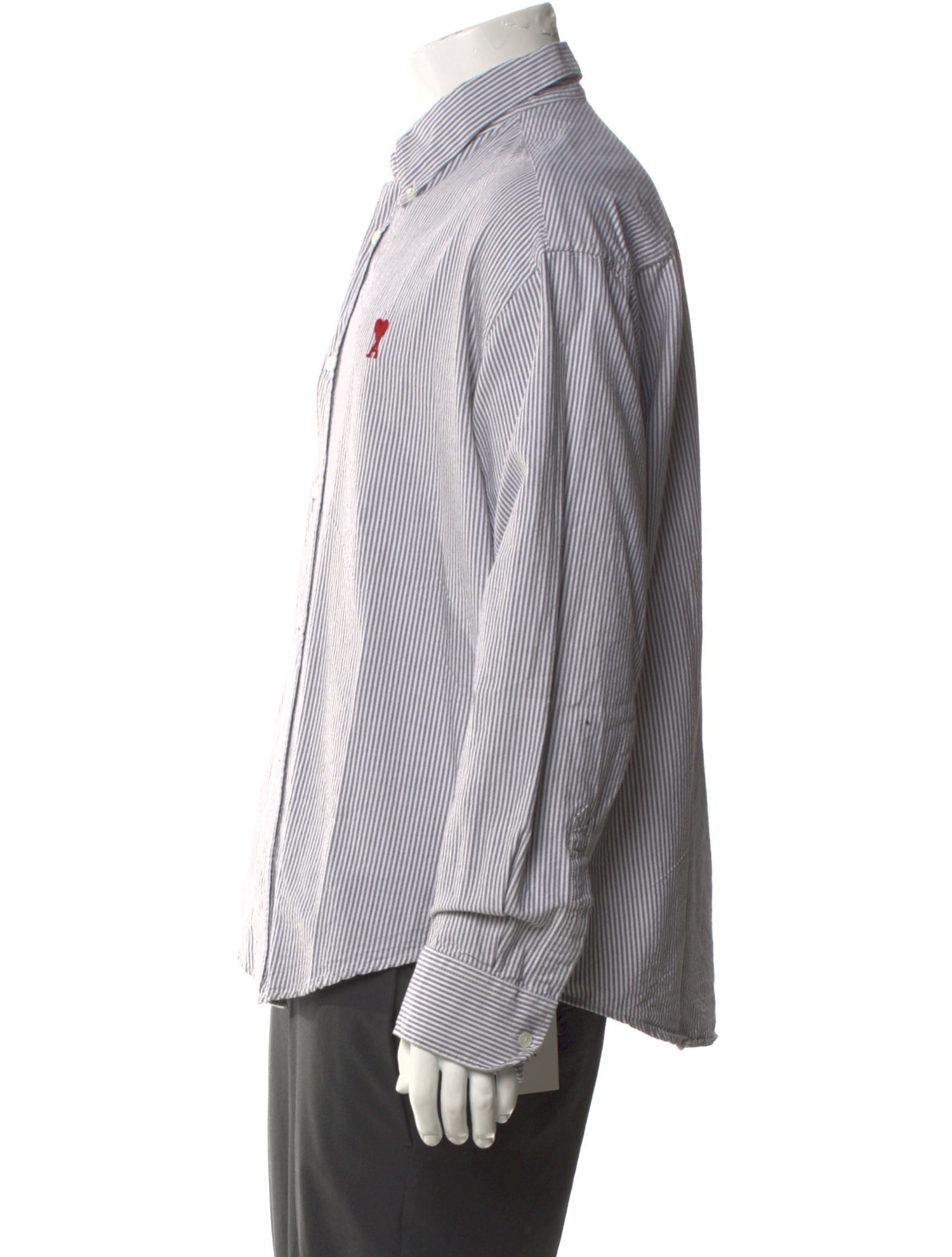 AMI Striped Long Sleeve Shirt