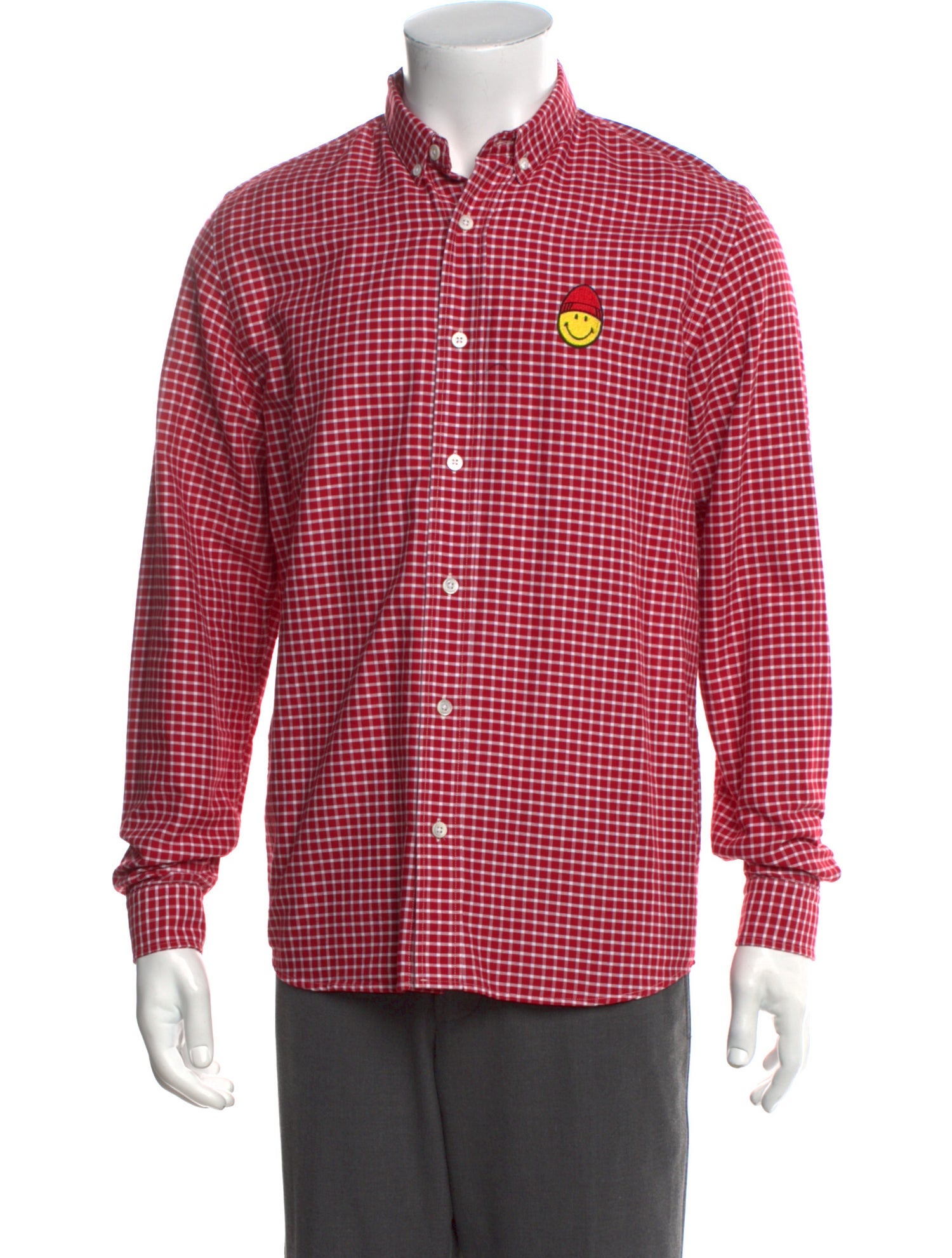 AMI Plaid Print Long Sleeve Shirt