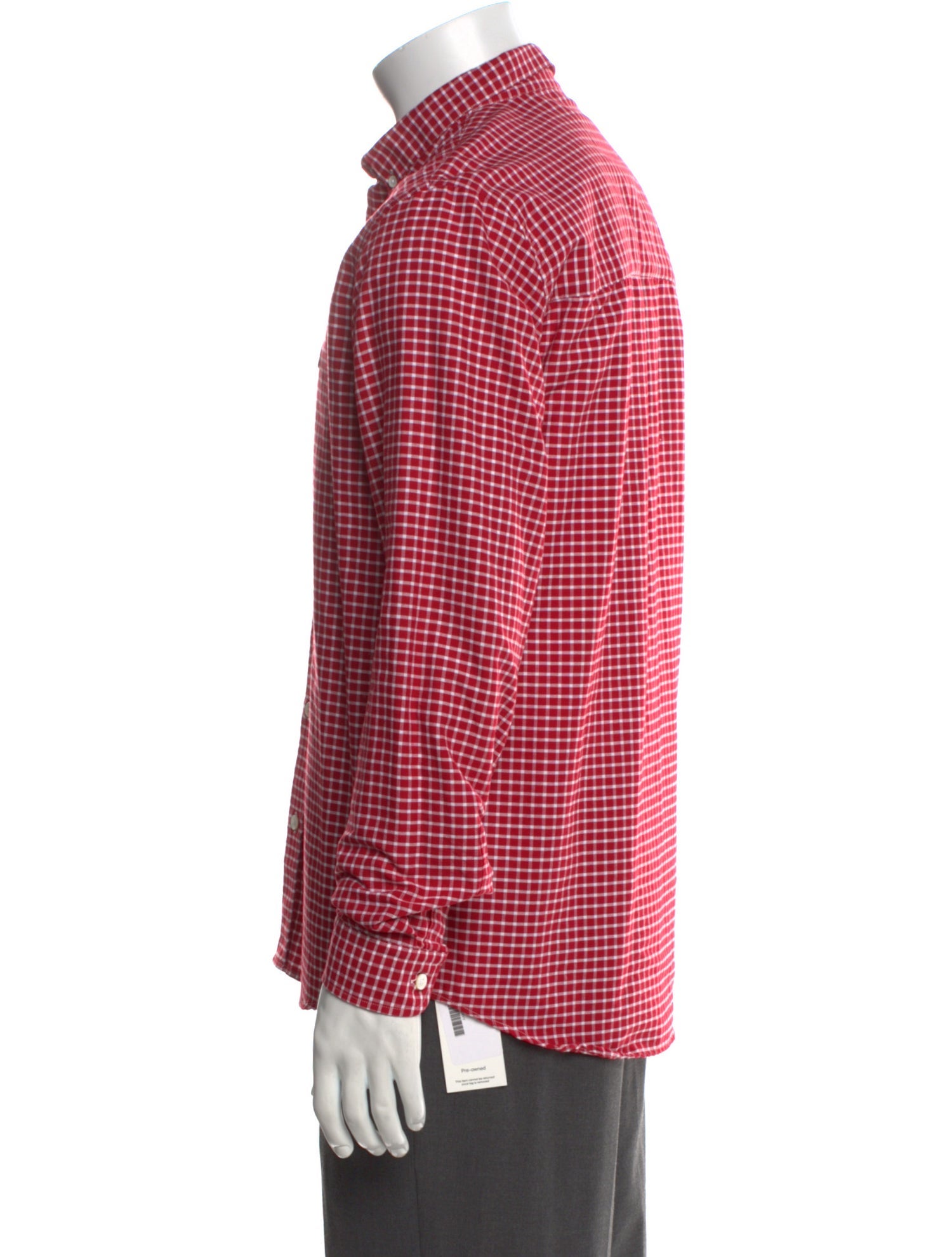 AMI Plaid Print Long Sleeve Shirt