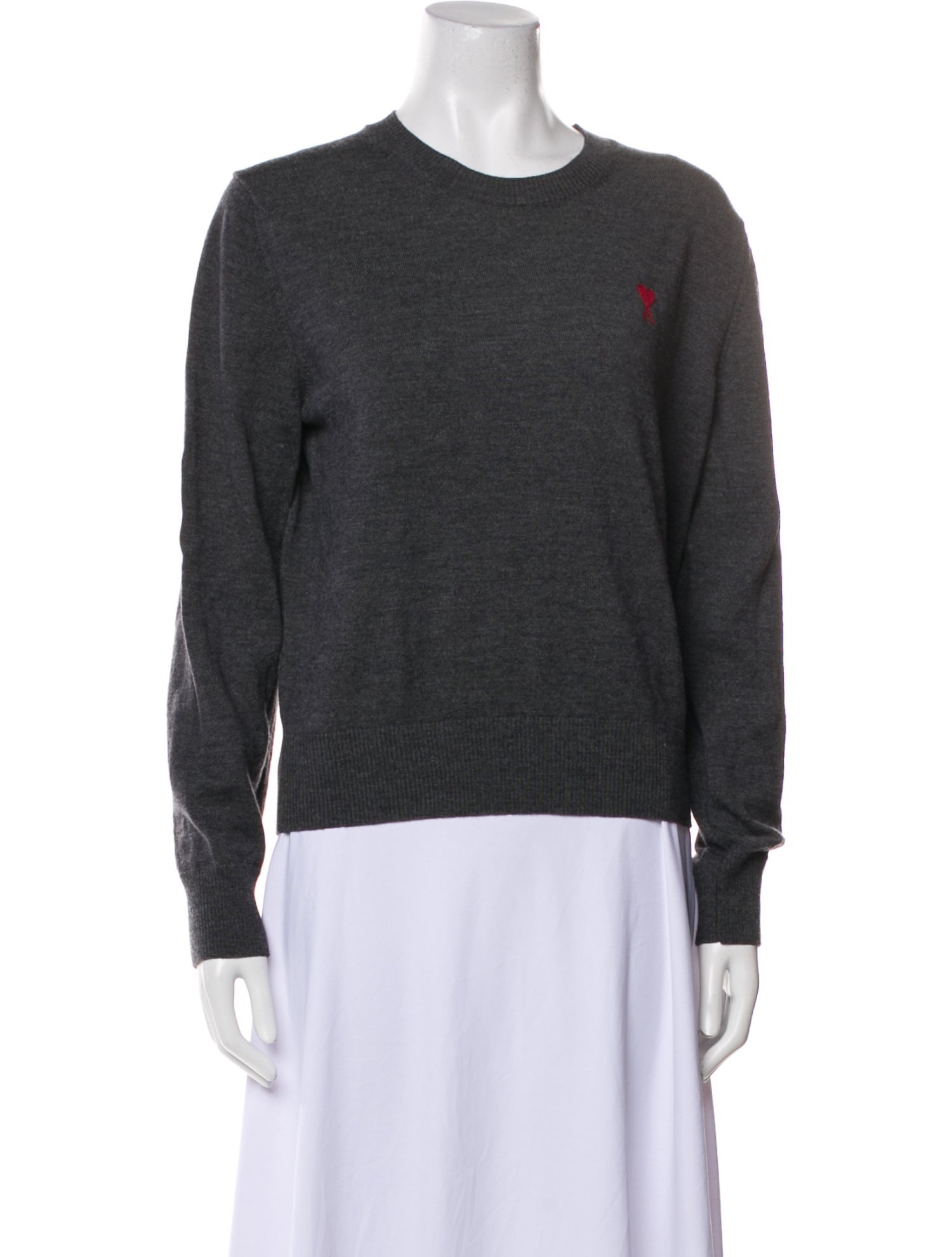 AMI Merino Wool Scoop Neck Sweater