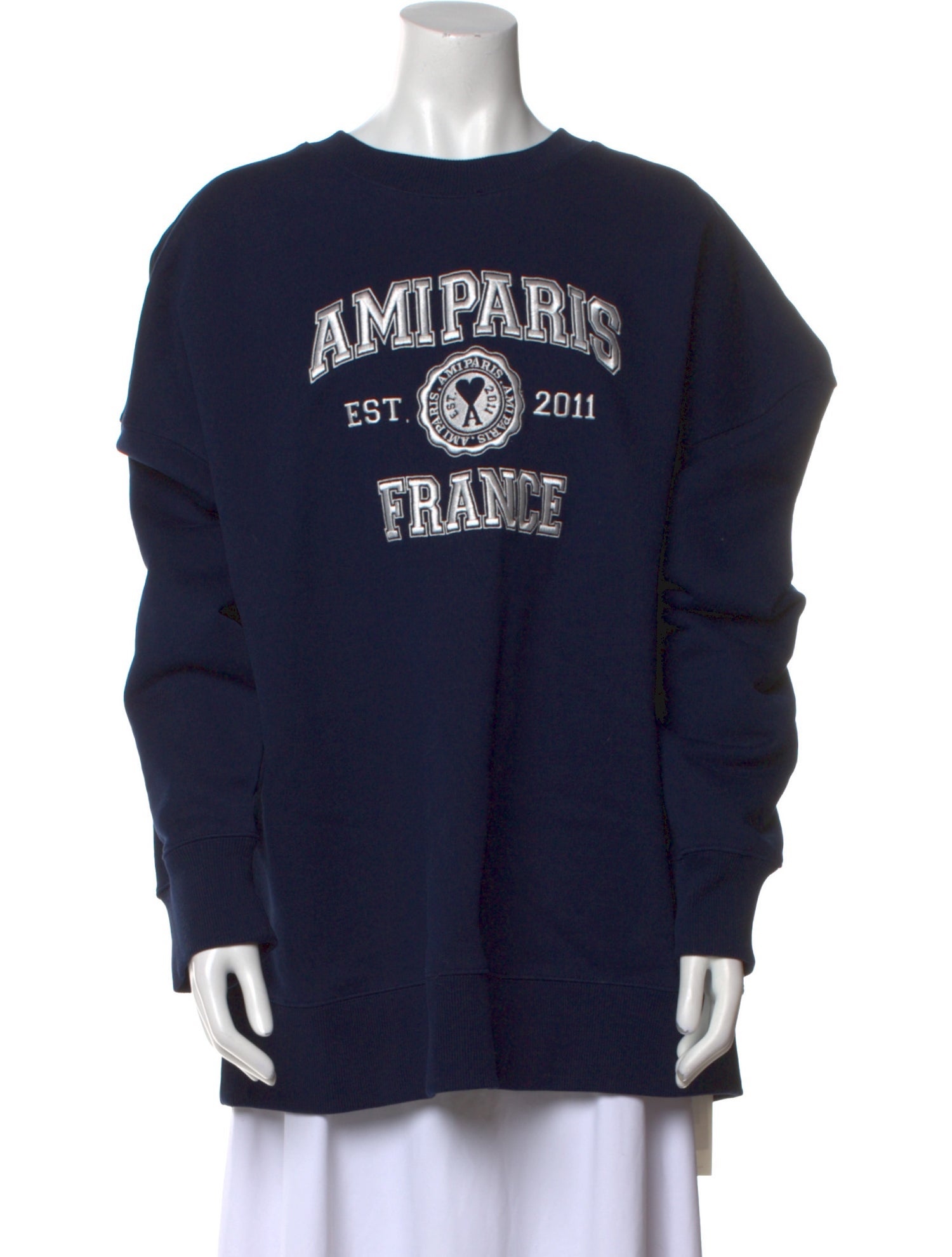 AMI Graphic Print Crew Neck Sweatshirt