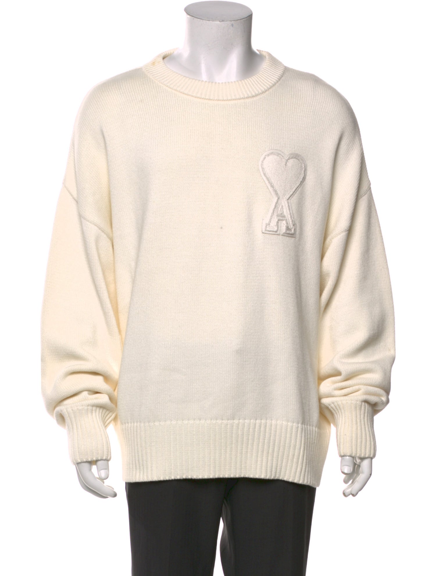 AMI Graphic Print Crew Neck Pullover
