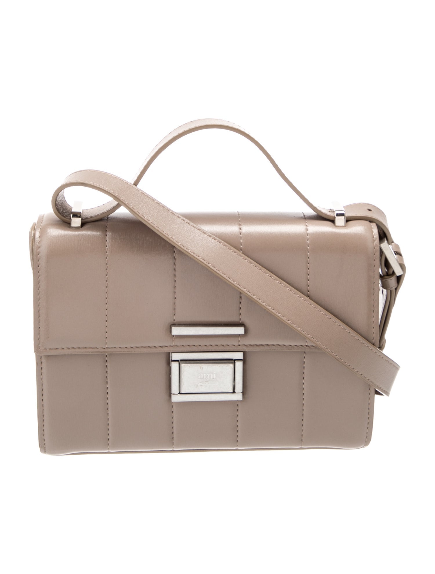 AMI Leather Crossbody Bag