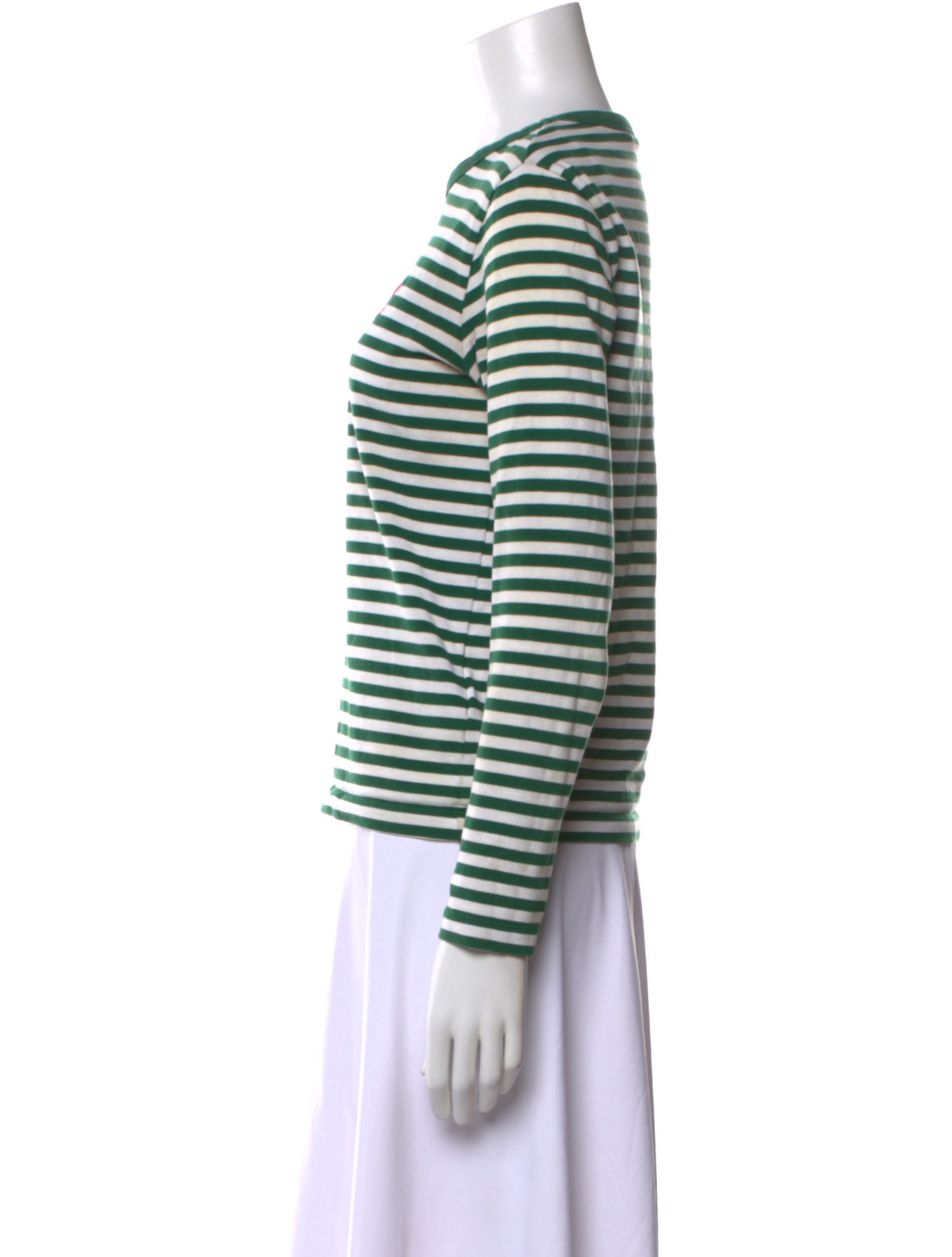 AMI Striped Crew Neck Top