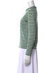 AMI Striped Crew Neck Top
