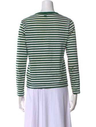 AMI Striped Crew Neck Top
