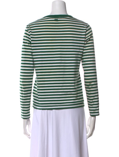 AMI Striped Crew Neck Top