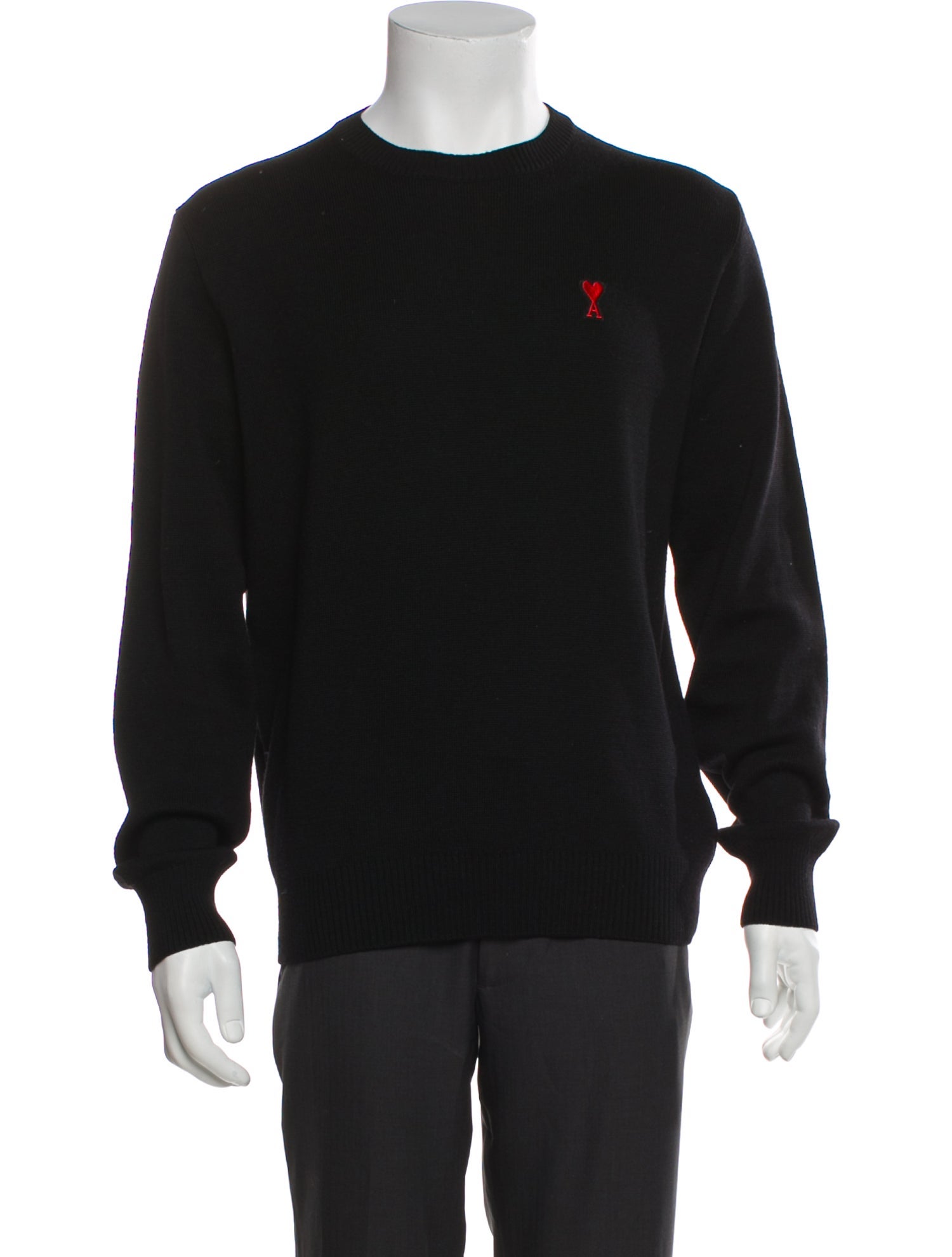 AMI Merino Wool Graphic Print Pullover