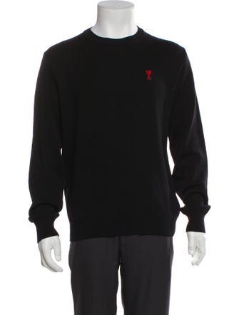 AMI Merino Wool Graphic Print Pullover