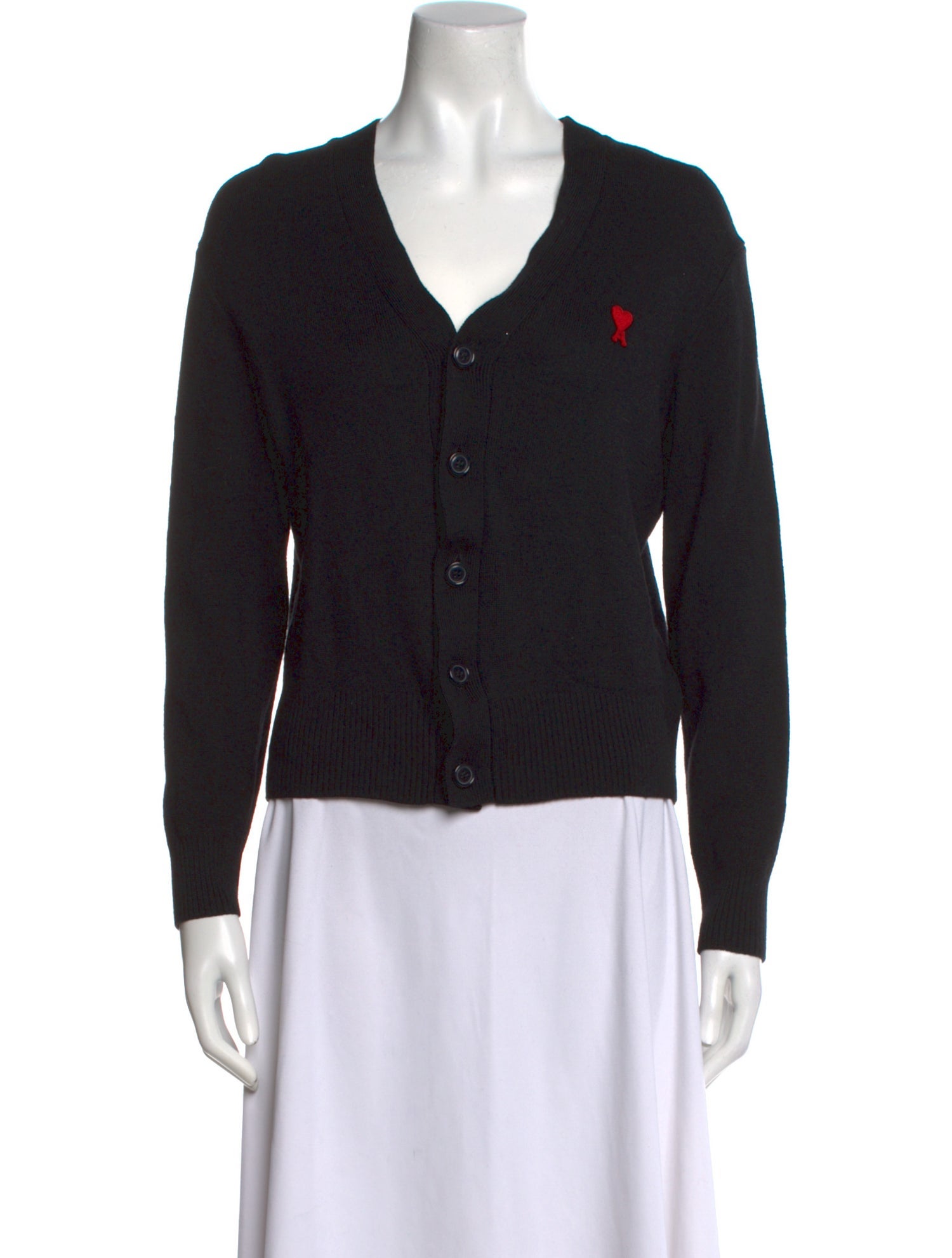 AMI Merino Wool V-Neck Sweater