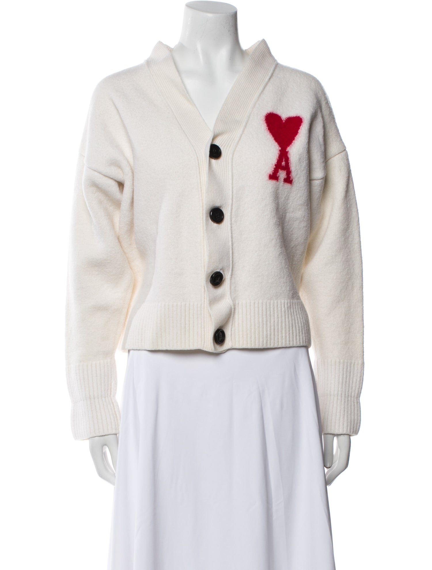 AMI Virgin Wool V-Neck Sweater