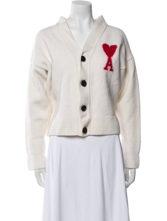 AMI Virgin Wool V-Neck Sweater