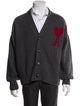 AMI Wool Graphic Print Cardigan