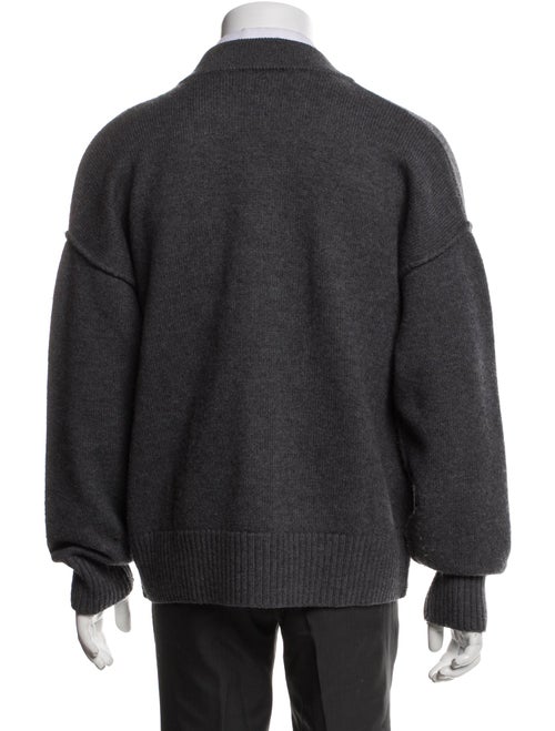 AMI Wool Graphic Print Cardigan