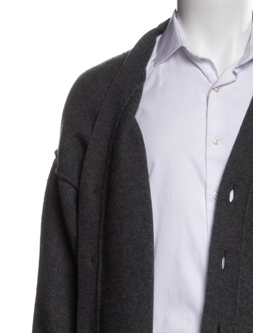 AMI Wool Graphic Print Cardigan