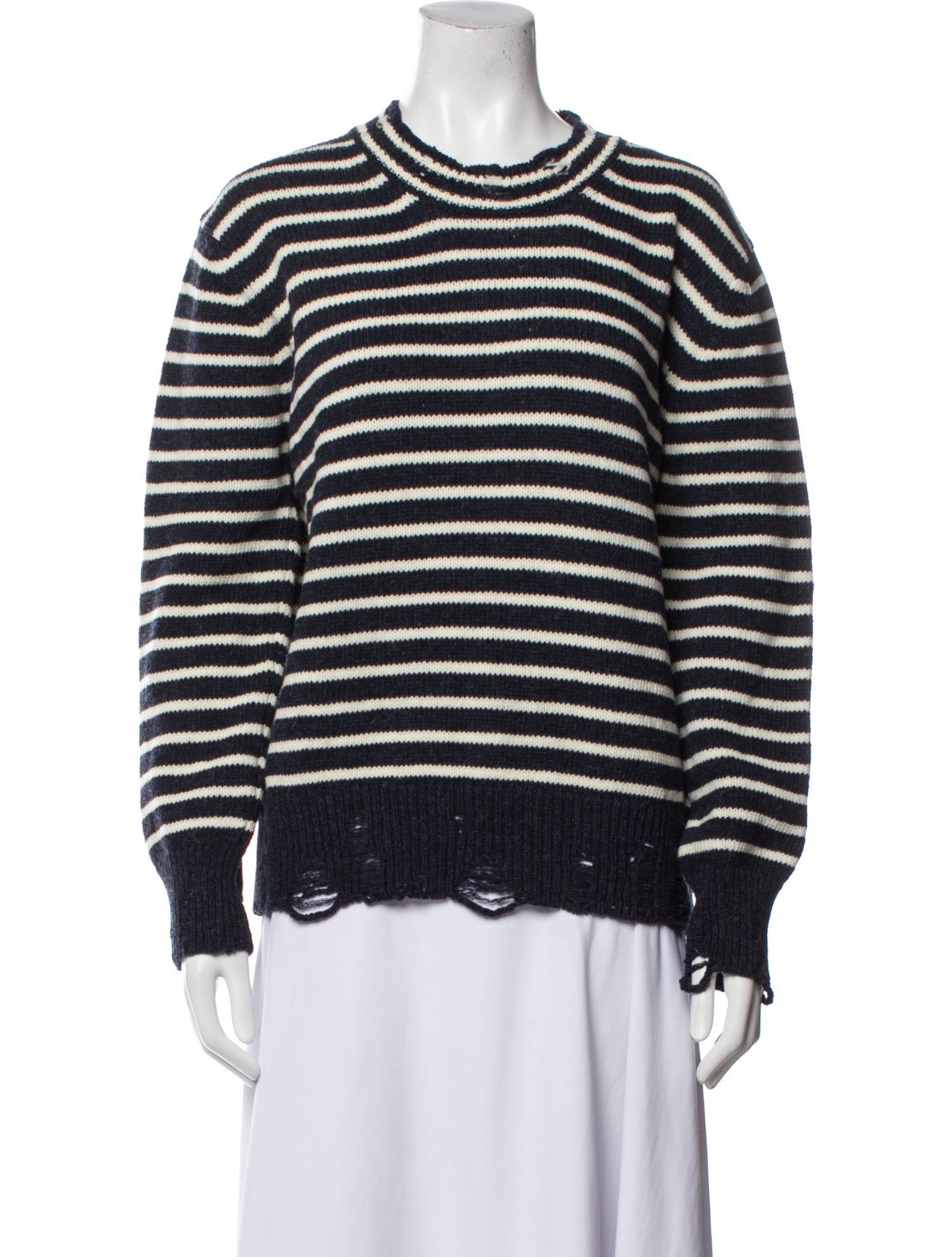 AMI Virgin Wool Striped Sweater w/ Tags
