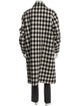 AMI Wool Plaid Print Poncho